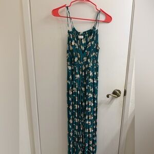 Ava Sky Floral Teal Jumpsuit